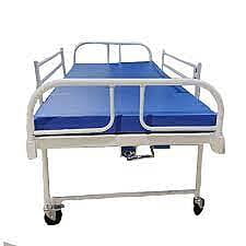 Silver Stainless Steel Stretcher On Trolley ( 6' Wheel ), For Hospital, Mild steel